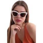 Macerati Kadın Kalın Cat Eye Güneş Gözlüğü - Krem