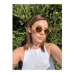 MACERATİ Vintage Oval Bal Güneş Gözlüğü