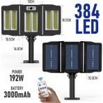 Macgon 384LEDLI Solar Bahçe Aydınlatması Projektör Sokak Lambası Hareket Sensörlü Güneş Enerjili