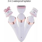 Macgon 3in1 Waterproof Epilatör Epilasyon Şarjlı Tıraş Makinesi Yüz Fırçası Masaj Aleti Birlikte Set