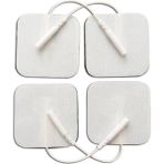Macgon 4 Adet Kablolu/soketli Tens Pedi Elektrodu (5X5CM Kare) Tens Peti Geçmeli Tens Pedi