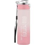 Macgon 500 ml Çift Renkli Motivasyonlu Su Matarası Beyaz&pembe