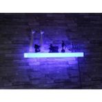 Macgon - Mavi Işıklı 220 Volt Akrilik LED Lambader Duvar Rafı (Pratik Montaj ve 2mt Koblosu)