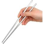 Macgon Oem Metal Paslanmaz Çelik Chopstick Çin Çubuğu 2 Adet
