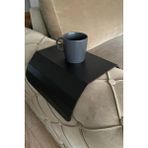 Macgon Siyah Koltuk Tepsisi Yan Sehpa Tesbih Cevizi 25X45 cm Ortasabit 15,8 cm Amerikan Servisi