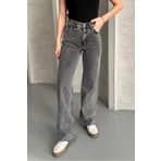 macharel jeans Kadın Yüksek Bel Jean Kot Palazzo Pantolon
