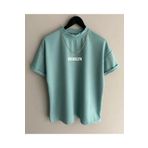 Machetta Brooklyn Baskılı Su Yeşili Oversize T-shirt