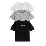 Machetta Çocuk Brooklyn Baskılı 3 Renkli Oversize Bisiklet Yaka T-shirt Set