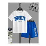 Machetta Çocuk Brooklyn Baskılı Alt-Üst Takım Pamuklu Şort T-Shirt Takımı