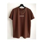 Machetta Unisex Kahverengi Brooklyn Baskılı Oversize T-shirt