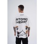 Machinist Atomic Heart Ekru Baskılı Oversize Erkek T-shirt