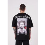 Machinist Bad Angels Siyah Baskılı Oversize Erkek T-shirt