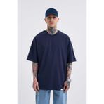 Machinist Basic Super Lacivert Pamuklu Oversize Erkek T-shirt