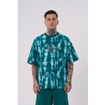 Machinist Batic Baskılı Petrol Yeşili Oversize Erkek T-shirt