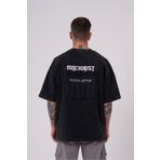 Machinist Be Bold Be You Asphalt Yıkmalı Oversize Erkek T-shirt