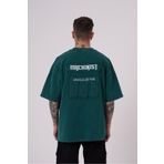 Machinist Be Bold Be You Petrol Yeşili Cloudy Yıkmalı Oversize Erkek T-shirt