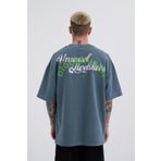Machinist Blockbuster Baskılı Ghost Cloudy Yıkamalı Oversize Erkek T-shirt