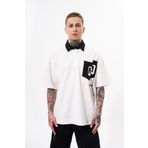 Machinist Constrast Pocket Ekru Oversize Polo Yaka Erkek T-shirt