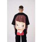 Machinist Cosmic Light Baskılı Siyah Oversize Erkek T-shirt