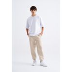 Machinist Erkek Basic Jogger Relaxed Açık Bej Eşofman Altı