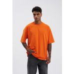 Machinist Erkek Basic Super Pamuklu Oversize Orange Tişört
