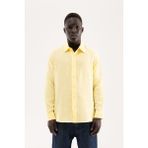 Machinist Erkek Basic Uzun Kollu Cotton Gömlek Sarı