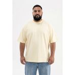 Machinist Erkek Büyük Beden Basic Tişört Açık Sarı - 3XL