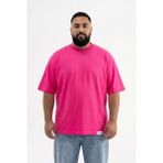 Machinist Erkek Büyük Beden Basic Tişört Fuşya - 3XL