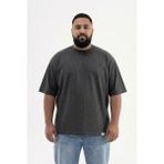 Machinist Erkek Büyük Beden Basic Tişört Koyu Antrasit - Koyu - Antrasit - 4XL