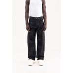 Machinist Erkek Flocket Printed Oversize Jean Pantolon Kahverengi