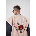 Machinist Erkek Hell Fire Club Oversize Bomber Ceket Bej