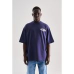 Machinist Erkek Metal Space Oversize Tişört Gece Mavisi - Midnight Blue - XL