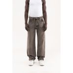 Machinist Erkek Oversize Baggy Yıkamalı Jean Pantolon Gri - Grey