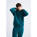 Machinist Erkek Oversize Basic Kapüşonlu Sweatshirt OIL GREEN