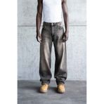 Machinist Erkek Oversize Efektli Baggy Jean Pantolon Açık Siyah