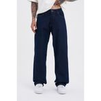 Machinist Erkek Relaxed Baggy Jean Efektli Lacivert Pantolon