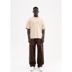 Machinist Erkek Suede Finish Baggy Jean Pantolon Kahverengi
