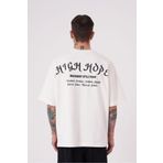 Machinist High Hope Baskılı Ekru Oversize Erkek T-shirt