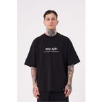 Machinist High Hope Baskılı Siyah Oversize Erkek T-shirt