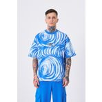 Machinist Imagination Baskılı Açık Mavi Oversize Erkek T-shirt
