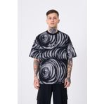 Machinist Imagination Baskılı Siyah Oversize Erkek T-shirt