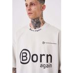 Machinist Imagination Creates Baskılı Gri Oversize Erkek T-shirt