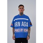 Machinist Inspired By Machinist Baskılı Açık Mavi Oversize Erkek T-shirt
