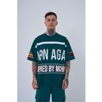 Machinist Inspired By Machinist Baskılı Petrol Yeşili Oversize Erkek T-shirt
