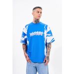 Machinist Kol Baskılı Açık Mavi Oversize Erkek T-shirt