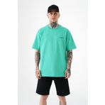 Machinist M1781 Basic Relaxed Yeşil Pamuklu Erkek T-shirt