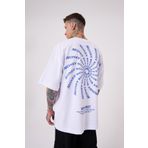 Machinist Money Roles Baskılı Beyaz Oversize Erkek T-shirt