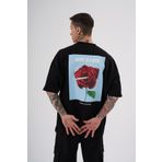 Machinist My Life Is Comedy Baskılı Siyah Oversize Erkek T-shirt
