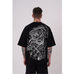 Machinist Premium Aristotales High Siyah Baskılı Oversize Erkek T-shirt