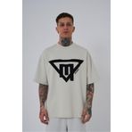 Machinist Triangel Applique Gri Baskılı Erkek T-shirt